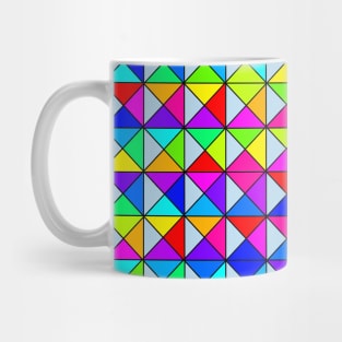 Colorful Diamond Square Quarter Transparent Mug